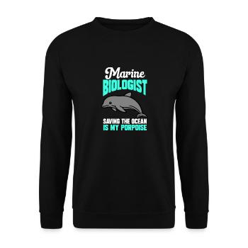 Marine Biology Ocean Marine Biologist - Unisex Sweatshirt - black - Front - Alina (178cm) & Michal (187cm)