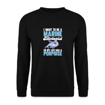 Marine Biology Ocean Marine Biologist - Unisex Sweatshirt - black - Front - Alina (178cm) & Michal (187cm)