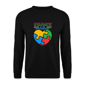 Autism - Unisex Sweatshirt - black - Front - Alina (178cm) & Michal (187cm)