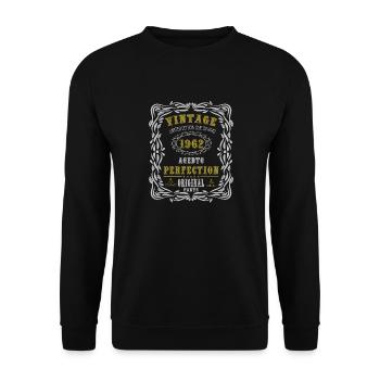 Vintage Birthday Party 1962 Original Parts 62th - Unisex Sweatshirt - black - Front - Alina (178cm) & Michal (187cm)