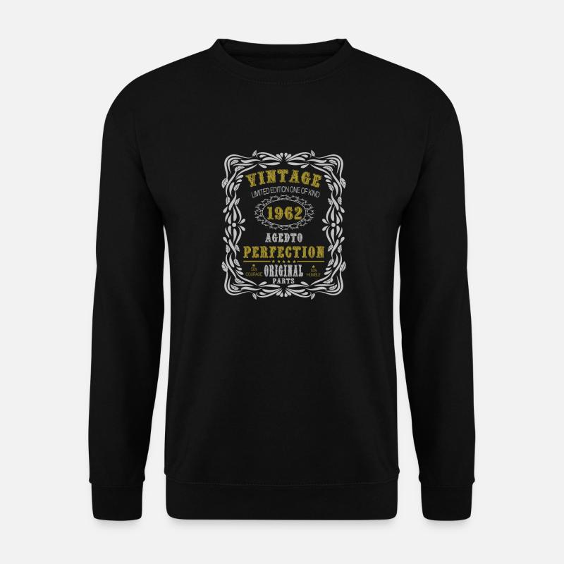 Vintage Geburtstagsfeier 1962 Originalteile 62. - Unisex Pullover - Schwarz