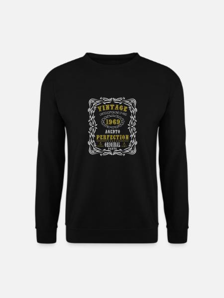 Vintage Geburtstagsfeier 1969 Originalteile 55. - Unisex Pullover - Schwarz