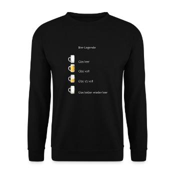Bier Legende - Unisex Pullover - Schwarz - Vorne - Alina (178cm) & Michal (187cm)