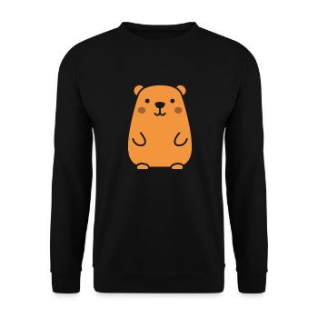 Capybara - Unisex Sweatshirt - black - Front - Alina (178cm) & Michal (187cm)