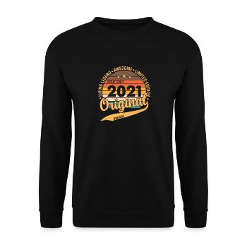2021 Original 2021 Vintage Vintage Retro anniversa - Unisex Sweatshirt - black - Front - Alina (178cm) & Michal (187cm)