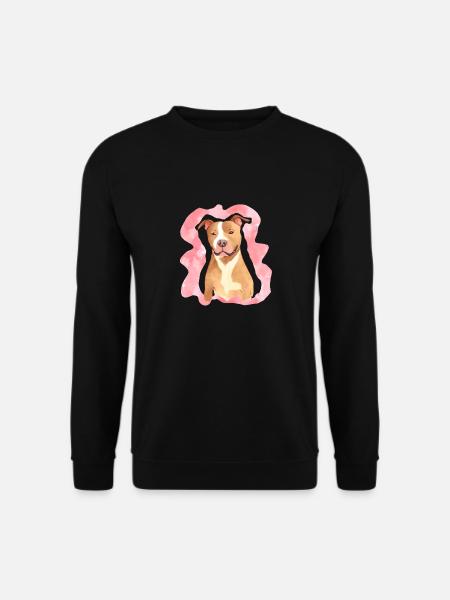 Pitbull Aquarell - Unisex Pullover - Schwarz