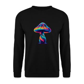 Champignon - Sweat-shirt Unisexe - noir - Devant - Alina (178cm) & Michal (187cm)