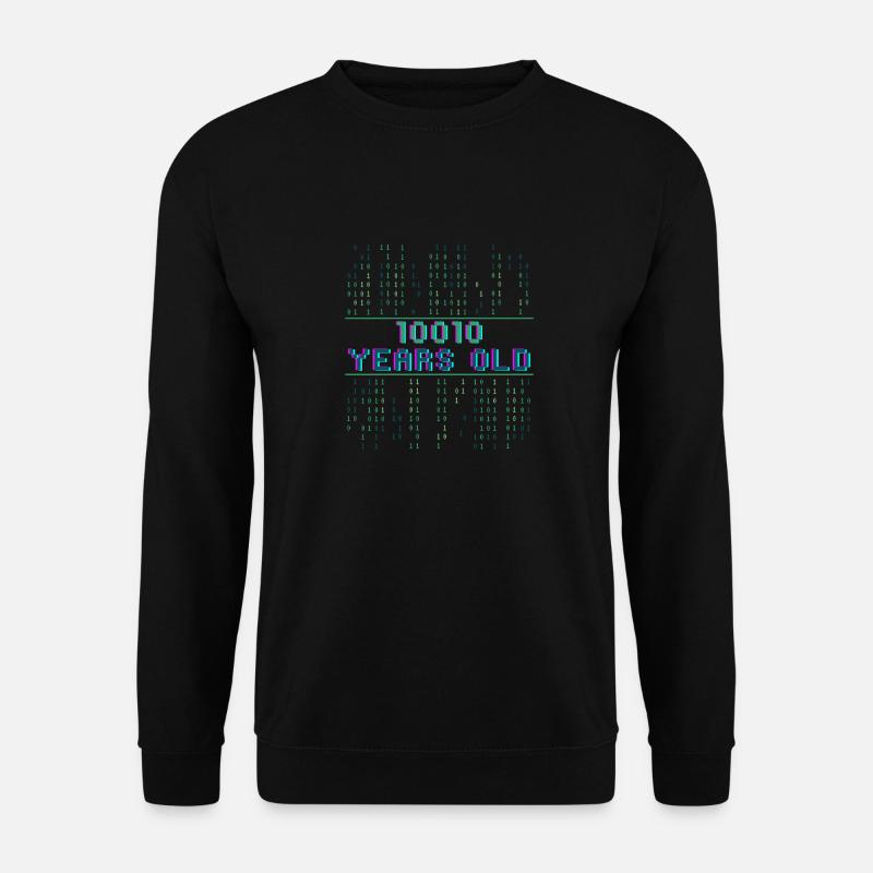 18. Geburtstag 18 Jahre alt Binärcode Coder - Unisex Pullover - Schwarz