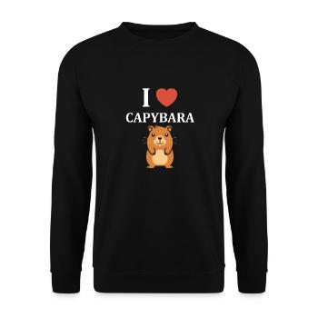 Humour Capybara - Sweat-shirt Unisexe - noir - Devant - Alina (178cm) & Michal (187cm)