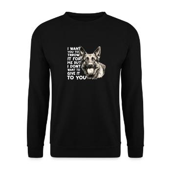 German Shepherd Dog T Dog Owner Outfit Shepherd - Unisex Sweatshirt - black - Front - Alina (178cm) & Michal (187cm)
