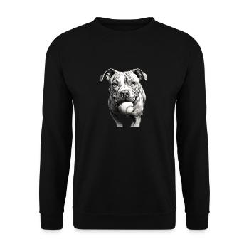 Pitbull Propriétaire de chien Vêtements de - Sweat-shirt Unisexe - noir - Devant - Alina (178cm) & Michal (187cm)