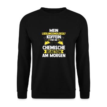 Coffee Chemist Science Physics Chemistry - Unisex Sweatshirt - black - Front - Alina (178cm) & Michal (187cm)