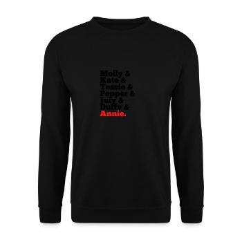 Iconic Annie Orphan Characters - Musical Tribute - Unisex Sweatshirt - black - Front - Alina (178cm) & Michal (187cm)
