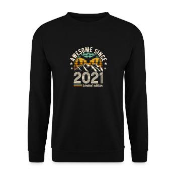 2021 Original 2021 Vintage Vintage Retro anniversa - Unisex Sweatshirt - black - Front - Alina (178cm) & Michal (187cm)