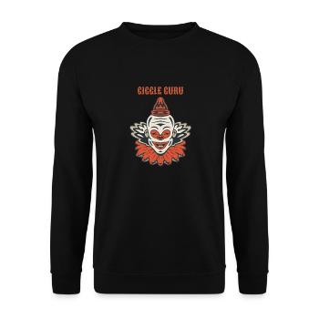 Circus Clown Funny Scary Creep Jester Spooky Joker - Unisex Sweatshirt - black - Front - Alina (178cm) & Michal (187cm)