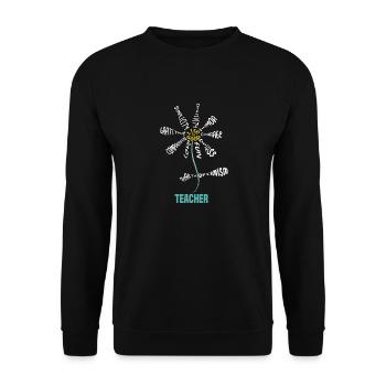 Lehrer aller Dinge - Unisex Pullover - Schwarz - Vorne - Alina (178cm) & Michal (187cm)