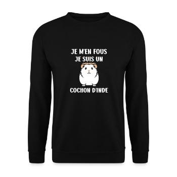 Humour cochon d'ine - Sweat-shirt Unisexe - noir - Devant - Alina (178cm) & Michal (187cm)