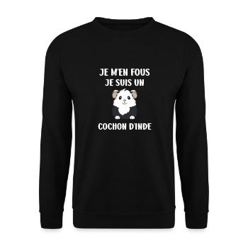 Humour cochon d'ine - Sweat-shirt Unisexe - noir - Devant - Alina (178cm) & Michal (187cm)