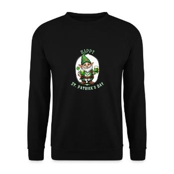 St. Patrick's Day Leprechaun I Green Beer I - Unisex Sweatshirt - black - Front - Alina (178cm) & Michal (187cm)