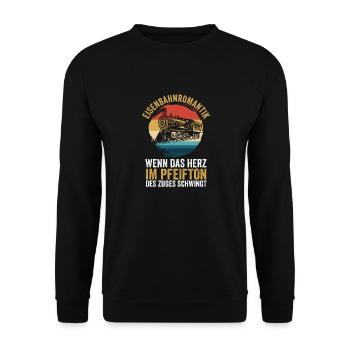 Model Railroad Model Train Train Railroad Railroad Railroad Railroad Model Train Model Train Model T - Unisex Sweatshirt - black - Front - Alina (178cm) & Michal (187cm)