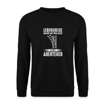 Model Railroad Model Train Train Railroad Railroad Railroad Railroad Model Train Model Train Model T - Unisex Sweatshirt - black - Front - Alina (178cm) & Michal (187cm)