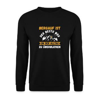 Alpiniste, Randonnée, Randonneur, Escalade, Alpinisme - Sweat-shirt Unisexe - noir - Devant - Alina (178cm) & Michal (187cm)