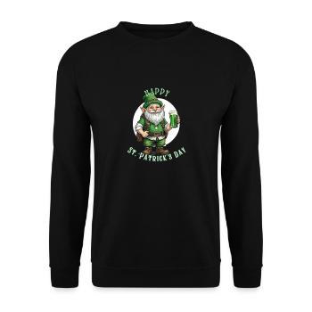 St. Patrick's Day Leprechaun I Green Beer I - Unisex Sweatshirt - black - Front - Alina (178cm) & Michal (187cm)