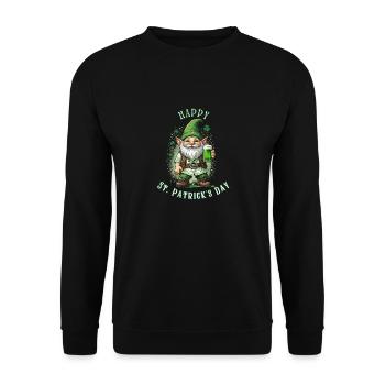 St. Patrick's Day Leprechaun I Green Beer I - Unisex Sweatshirt - black - Front - Alina (178cm) & Michal (187cm)