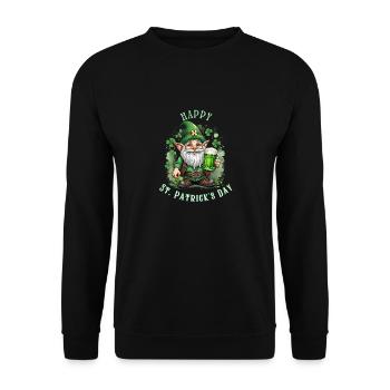St. Patrick's Day Leprechaun I Green Beer I - Unisex Sweatshirt - black - Front - Alina (178cm) & Michal (187cm)