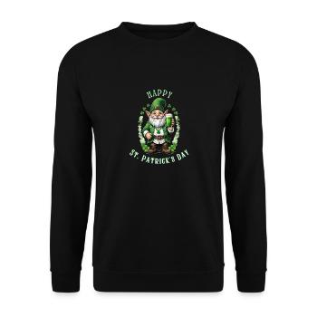 St. Patrick's Day Leprechaun I Green Beer I - Unisex Sweatshirt - black - Front - Alina (178cm) & Michal (187cm)