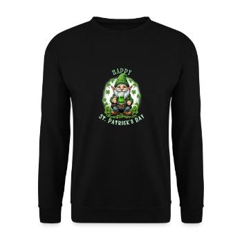 St. Patrick's Day Leprechaun I Green Beer I - Unisex Sweatshirt - black - Front - Alina (178cm) & Michal (187cm)
