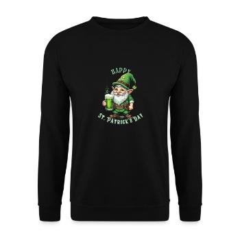 St. Patrick's Day Leprechaun I Green Beer I - Unisex Sweatshirt - black - Front - Alina (178cm) & Michal (187cm)