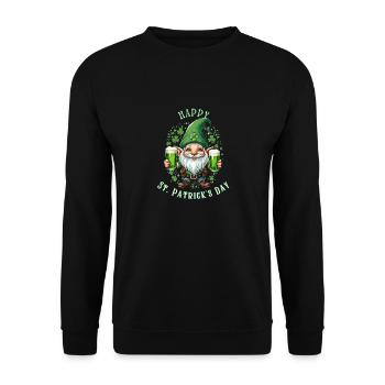 St. Patrick's Day Leprechaun I Green Beer I - Unisex Sweatshirt - black - Front - Alina (178cm) & Michal (187cm)