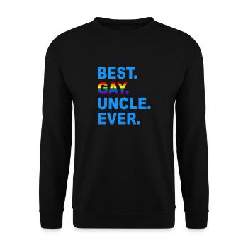 Best Gay Uncle Ever Best Gay Uncle LGBT Gift - Unisex Sweatshirt - black - Front - Alina (178cm) & Michal (187cm)