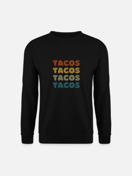 Tacos Retro - Tacos are my Valentine - Unisex Sweatshirt - black