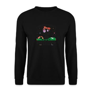 100 Tage Schulkatze ES IST IN ORDNUNG, MIR GEHT ES GUT - Unisex Pullover - Schwarz - Vorne - Alina (178cm) & Michal (187cm)