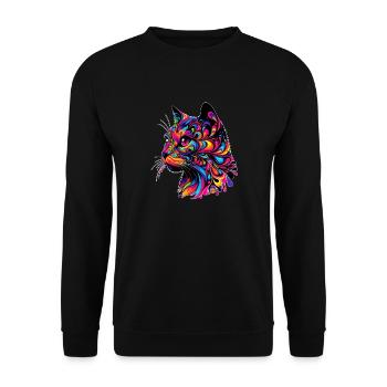 Chat - Sweat-shirt Unisexe - noir - Devant - Alina (178cm) & Michal (187cm)