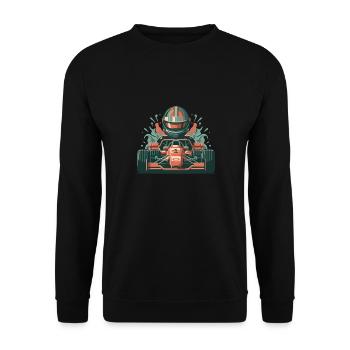Voiture de sport - Sweat-shirt Unisexe - noir - Devant - Alina (178cm) & Michal (187cm)