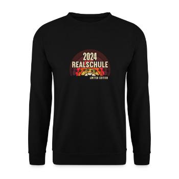 Realschule Junge Mädchen Realschule 2024 - Unisex Pullover - Schwarz - Vorne - Alina (178cm) & Michal (187cm)