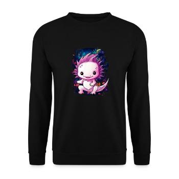 Axolotl - Unisex Pullover - Schwarz - Vorne - Alina (178cm) & Michal (187cm)