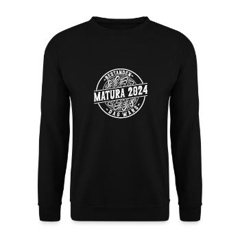 Matura Young Girls Women and Men Matura 2024 - Unisex Sweatshirt - black - Front - Alina (178cm) & Michal (187cm)