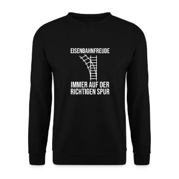Model Railroad Model Train Train Railroad Railroad Railroad Railroad Model Train Model Train Model T - Unisex Sweatshirt - black - Front - Alina (178cm) & Michal (187cm)