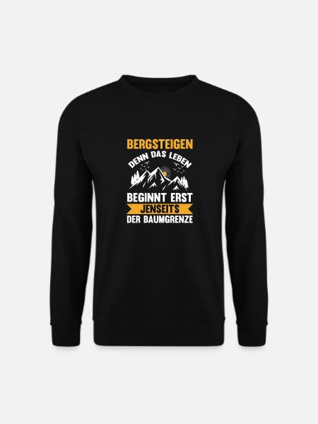 Bergsteiger Wandern Wanderer Klettern Bergsteigen - Unisex Pullover - Schwarz