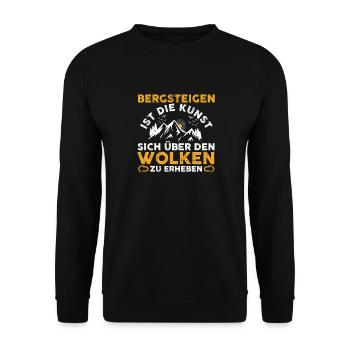 Mountaineer, Hiking, Hiker, Climbing, Mountaineering - Unisex Sweatshirt - black - Front - Alina (178cm) & Michal (187cm)
