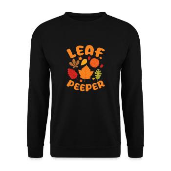 Leaf Peeper Fall Leaves Collector Leaf Peeping - Unisex Sweatshirt - black - Front - Alina (178cm) & Michal (187cm)