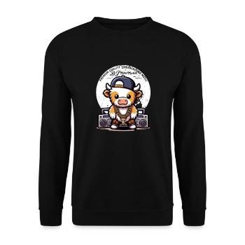 Dj MooMusic - BoomBox (Retro) - Unisex Sweatshirt - black - Front - Alina (178cm) & Michal (187cm)