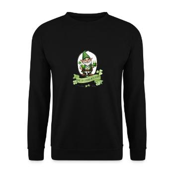 St. Patrick's Day Leprechaun I Green Beer I - Unisex Sweatshirt - black - Front - Alina (178cm) & Michal (187cm)