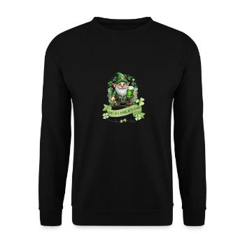 St. Patrick's Day Leprechaun I Green Beer I - Unisex Sweatshirt - black - Front - Alina (178cm) & Michal (187cm)