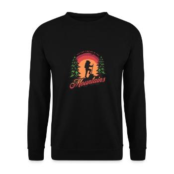Randonnée dans les montagnes Aventure en plein air - Sweat-shirt Unisexe - noir - Devant - Alina (178cm) & Michal (187cm)