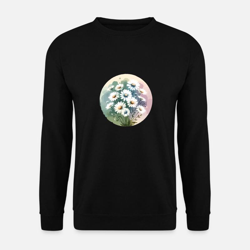 Daisies drawn - Unisex Sweatshirt - black